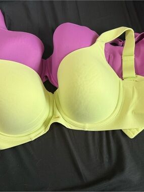 Lane Bryant Neon Yellow and Hot Pink Convertible Strapless Bra